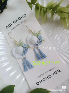 Crochet Sun Hat and Flower Earrings Pattern Chart