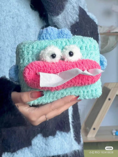 Crochet Tissue Box Patterns: Hamtaro, Strawberry & Panda
