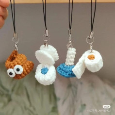 Crochet Toilet Set Keychain Pattern: Poop, Plunger & Roll Chart