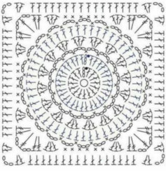 Crochet Tote Bag Patterns with Mandala Square Charts and Instructions