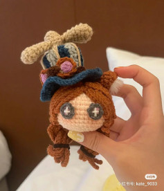 Crochet Tutorial Pattern for Identity V Fox Girl Amigurumi Doll with Detailed Chart and Hair Instructions