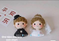 Crochet Wedding Couple Doll Chart: Western and Chinese Style Patterns