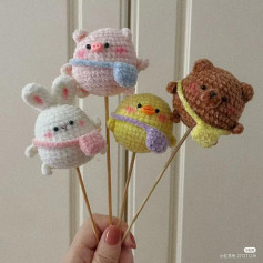 Cute Amigurumi Pig Bear Rabbit Duck Pattern Chart