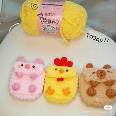 Cute Crochet Animal AirPods Case Pattern: Pig, Chicken and Bear Design with Step-by-Step Instructions