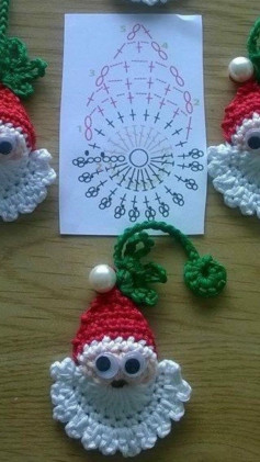 Cute Crochet Christmas Ornaments: Santa, Stars & Snowflakes Flat Charts