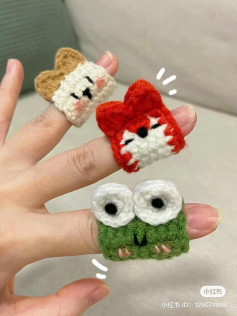 Cute Crochet Finger Puppets Pattern: Frog, Fox and Rabbit Amigurumi Tutorial