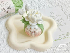 Cute Crochet Flower Dumpling Doll with Chart