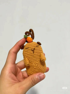 Cute Crochet Keychain Case and Lying Cat Storage Pattern