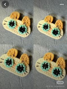 Cute Crochet Patterns Collection: Cat Face Flat Chart, Strawberry Bear Amigurumi, and Hamburger Rabbit Ice Cream Tutorial