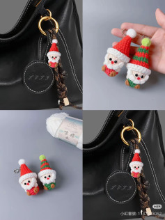 Cute Crochet Santa Claus Keychain Pattern Tutorial