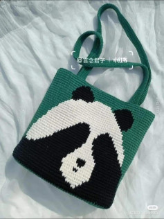 Cute Crochet Tote Bag Patterns: Panda, Chicken, and Planet Designs with Pixel Charts