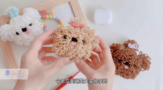Cute Curly Puppy AirPods Case Crochet Pattern