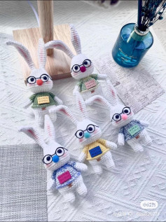 Cute Glasses Rabbit Amigurumi Crochet Pattern Tutorial