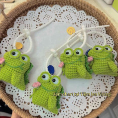Cute Green Crochet Frog Dinosaur Amigurumi Pattern Chart