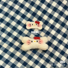 Cute Hello Kitty Bone Crochet Pattern with Bow and Materials