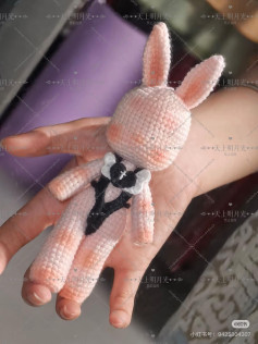 Cute Pink Rabbit Amigurumi Doll Crochet Pattern Chart