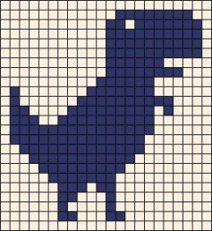Cute Pixel Crochet Patterns: Dinosaur, Flower, Ball, Rose, and Cat