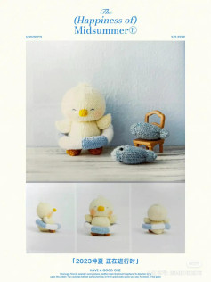 Cute Yellow Duckling Knitting Pattern with Lifebuoy and Fish Accessories