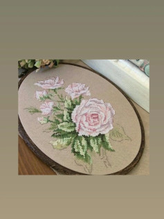 Delicate Pink Rose Cross Stitch Chart Pattern