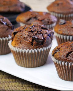Delicious Soft and Moist Chocolate Muffins Recipe with Chunks