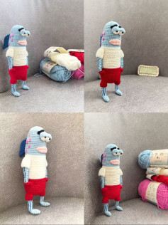 Diagrama de Crochê do Peixe Estiloso (Incisivo) - Bob Esponja