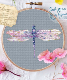 Dragonfly Cross Stitch Pattern Chart by Zefirnaya Vedyoma
