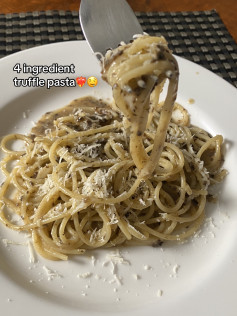 Easy 4 Ingredient Truffle Pasta Recipe with Brown Butter and Parmesan