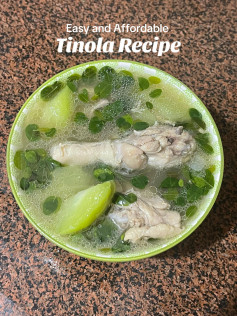 Easy and Affordable Tinola Recipe with Chicken, Chayote, Malunggay, Ginger, and Onions