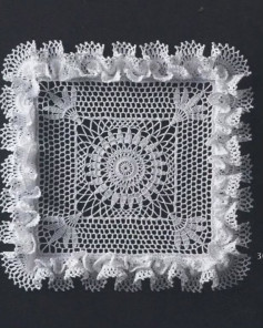 Elegant Double Ruffle Lace Doily Crochet Pattern with Chart