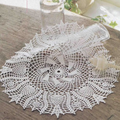 Elegant White Vintage Lace Doily Crochet Chart Pattern