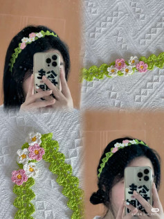 Floral Crochet Headband Pattern and Tutorial