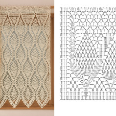 Free Crochet Curtain Patterns: Elegant Leaf Lace and Floral Granny Square Designs with Charts