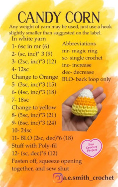 Free Crochet Pattern: Candy Corn Amigurumi