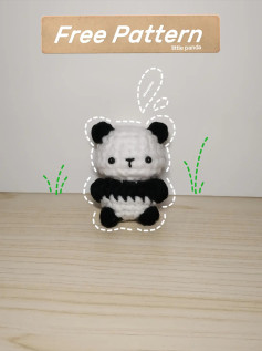 Free Crochet Pattern: Cute Little Panda Amigurumi Doll