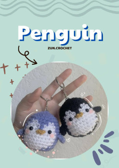 Free Crochet Pattern: Cute Penguin Amigurumi Keychain