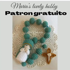 Free Crochet Pattern for Amigurumi Rosary with Virgin Mary Doll