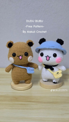 Free Crochet Pattern for DuDu and BuBu Amigurumi Bears