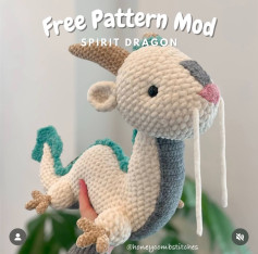Free Crochet Pattern Mod: Spirit Dragon Amigurumi Doll