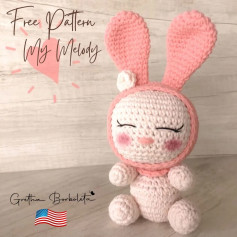 Free Crochet Pattern My Melody Amigurumi Doll in Pink