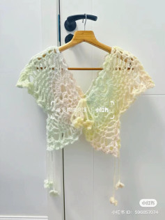 Free Crochet Pattern: Pastel Butterfly Cardigan with Flower Details