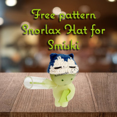 Free Crochet Pattern: Snorlax Hat for Smiski Doll by Knitworkz