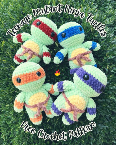 Free Crochet Pattern: Teenage Mutant Ninja Turtles Amigurumi Dolls