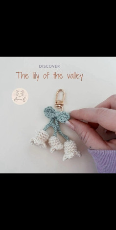 Free Crochet Pattern: The Lily of the Valley Keychain