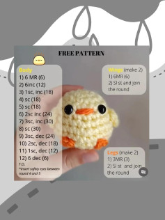 Free Crochet Patterns: Cute Chick, Mini Cake, Sushi Maki & Nigiri, Bear Christmas Tree
