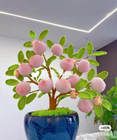 Free Crochet Peach Tree Chart with Pattern Instructions