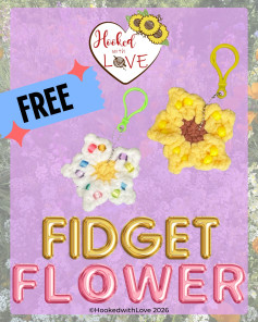 Free Fidget Flower Crochet Pattern with Pony Beads