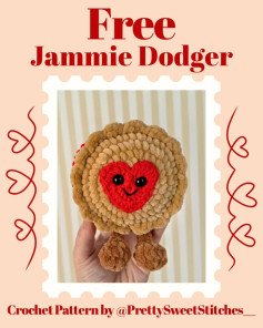 Free Jammie Dodger Crochet Pattern by PrettySweetStitches