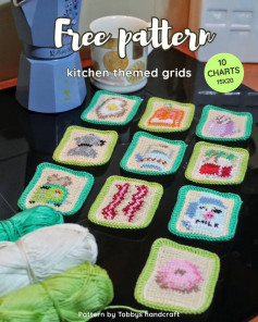 Free Kitchen Themed Crochet Pixel Charts Pattern by Tobbys Handcraft