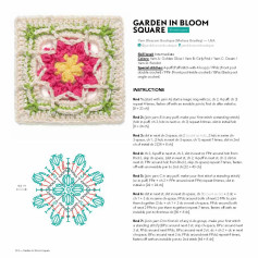 Garden In Bloom Square Crochet Pattern Chart and Instructions