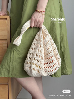 Geometric Crochet Bag Pattern with Mesh Stitch Design
